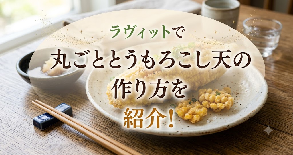 ラヴィットで丸ごととうもろこし天の作り方を紹介！