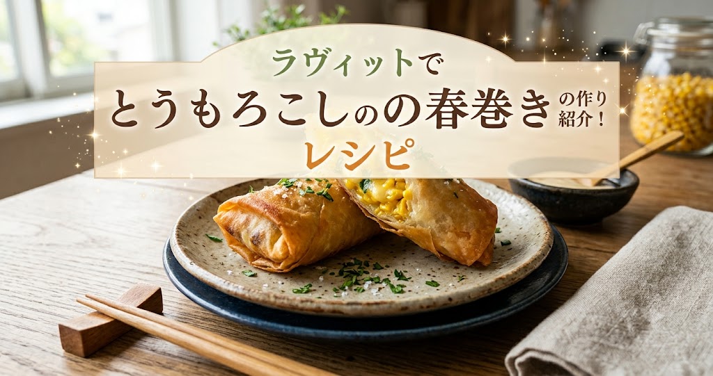 ラヴィットでとうもろこしの春巻きの作り方を紹介！レシピ