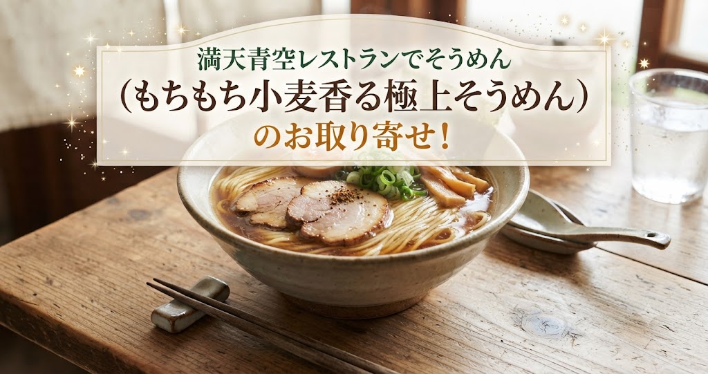 満天青空レストランでそうめん(もちもち小麦香る極上そうめん)のお取り寄せ！