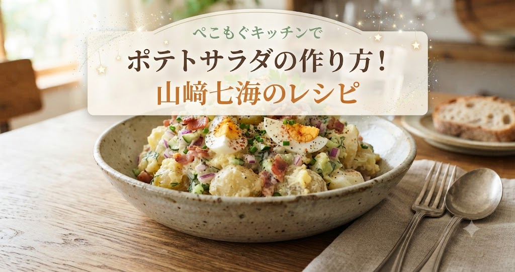 ぺこもぐキッチンでポテトサラダの作り方！山﨑七海のレシピ