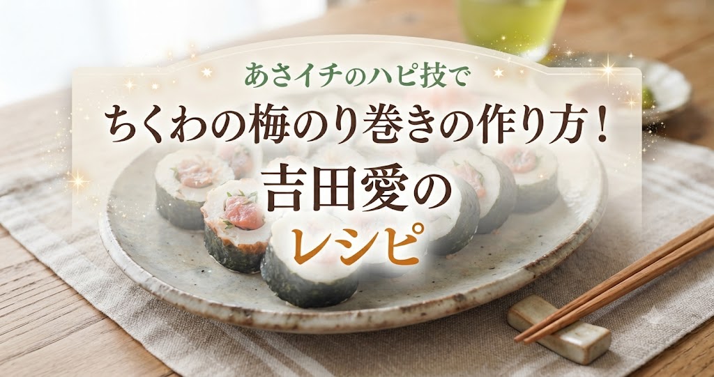あさイチのハピ技でちくわの梅のり巻きの作り方！吉田愛のレシピ