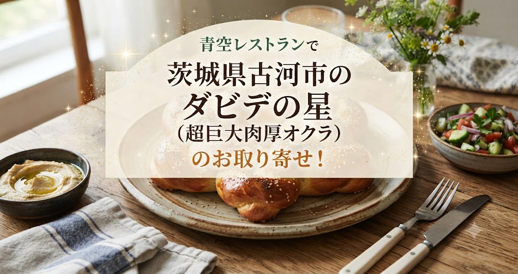 青空レストランで茨城県古河市のダビデの星(超巨大肉厚オクラ)のお取り寄せ！