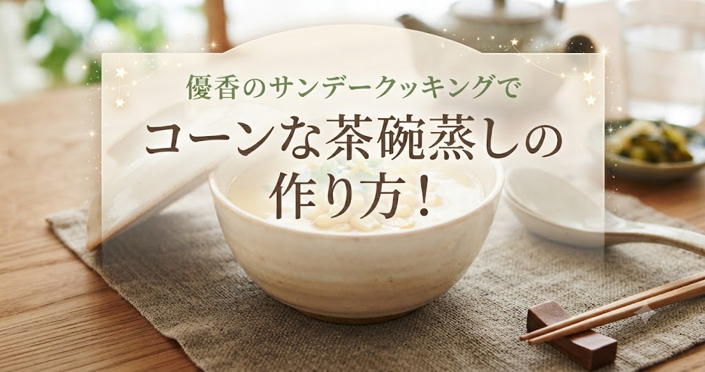 優香のサンデークッキングでコーンな茶碗蒸しの作り方!