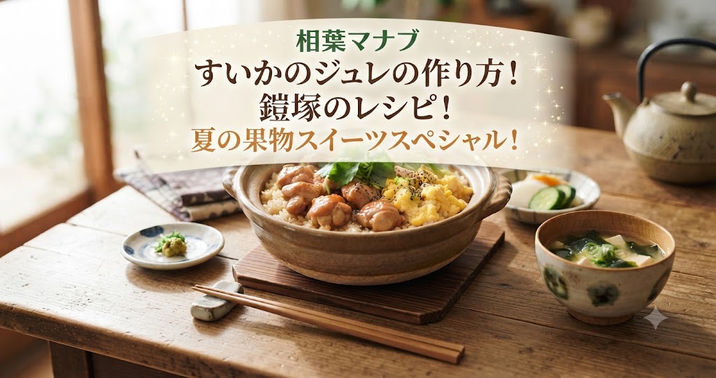 相葉マナブですいかのジュレの作り方!鎧塚のレシピ!夏の果物スイーツスペシャル!