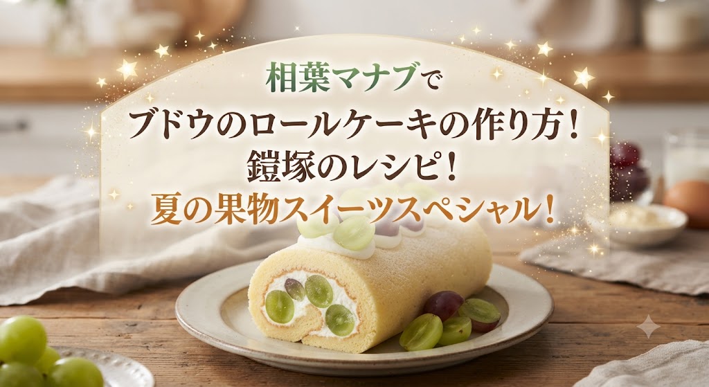 相葉マナブでブドウのロールケーキの作り方！鎧塚のレシピ！夏の果物スイーツスペシャル！