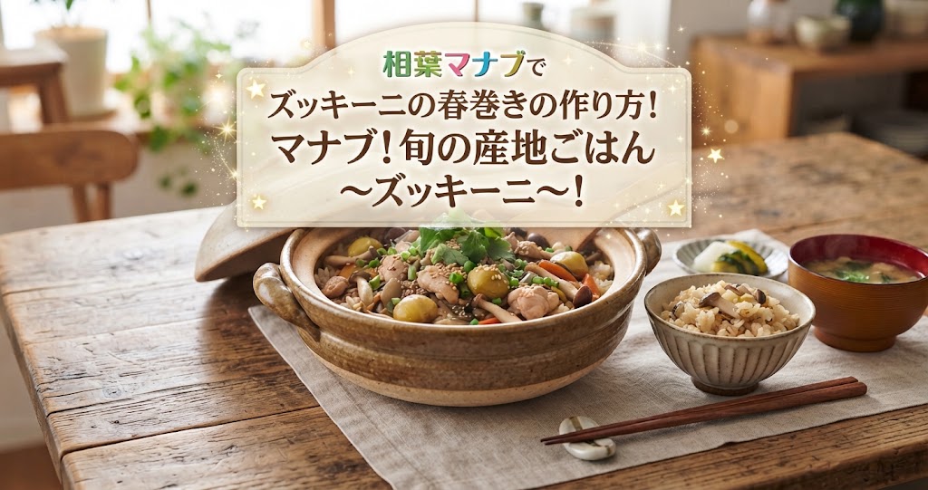 相葉マナブでズッキーニの春巻きの作り方！マナブ！旬の産地ごはん〜ズッキーニ〜！
