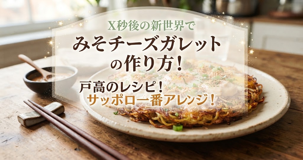 X秒後の新世界でみそチーズガレットの作り方！戸高のレシピ！サッポロ一番アレンジ！