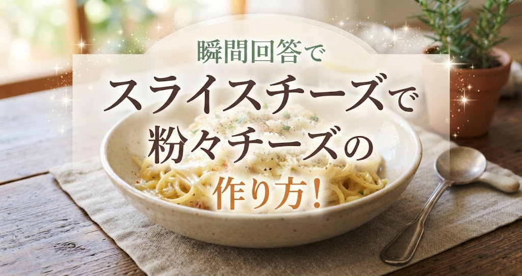 瞬間回答でスライスチーズで粉々チーズの作り方！