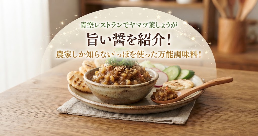 青空レストランでヤマツ葉しょうが 旨い醤を紹介！農家しか知らないしっぽを使った万能調味料！
