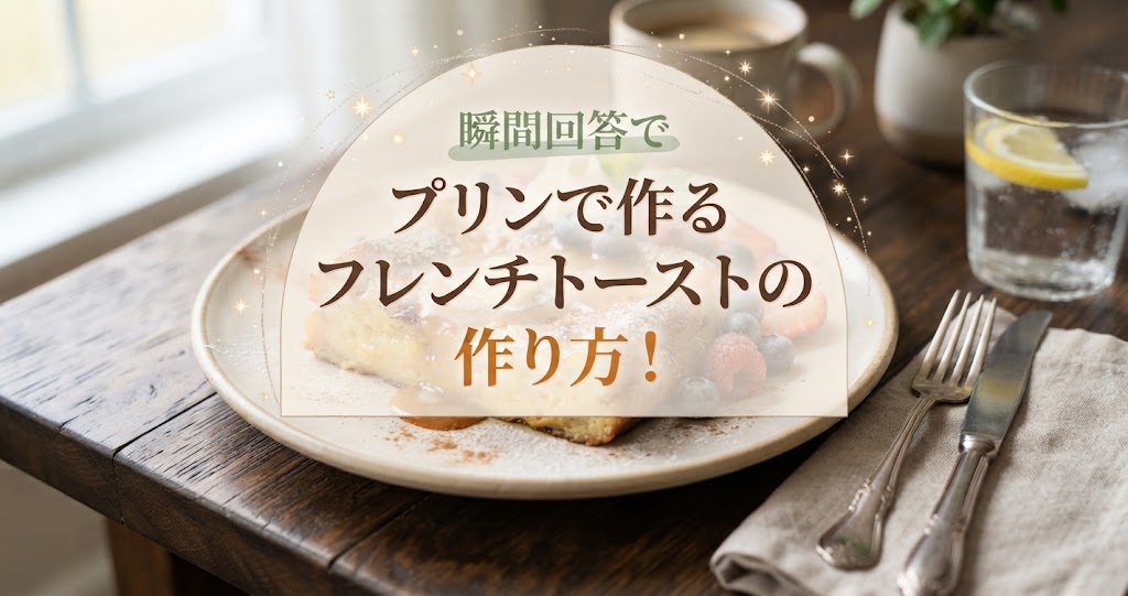 瞬間回答でプリンで作るフレンチトーストの作り方！