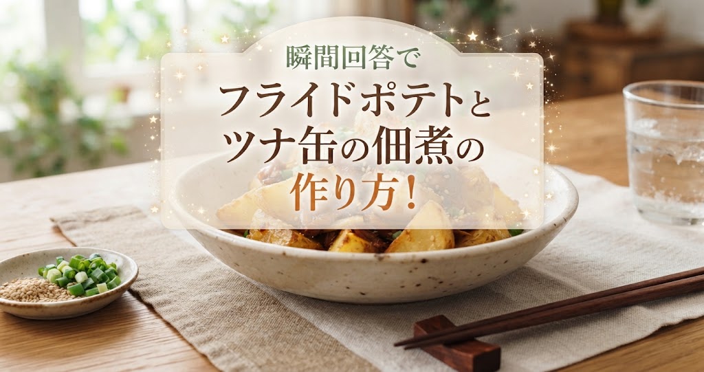 瞬間回答でフライドポテトとツナ缶の佃煮の作り方！