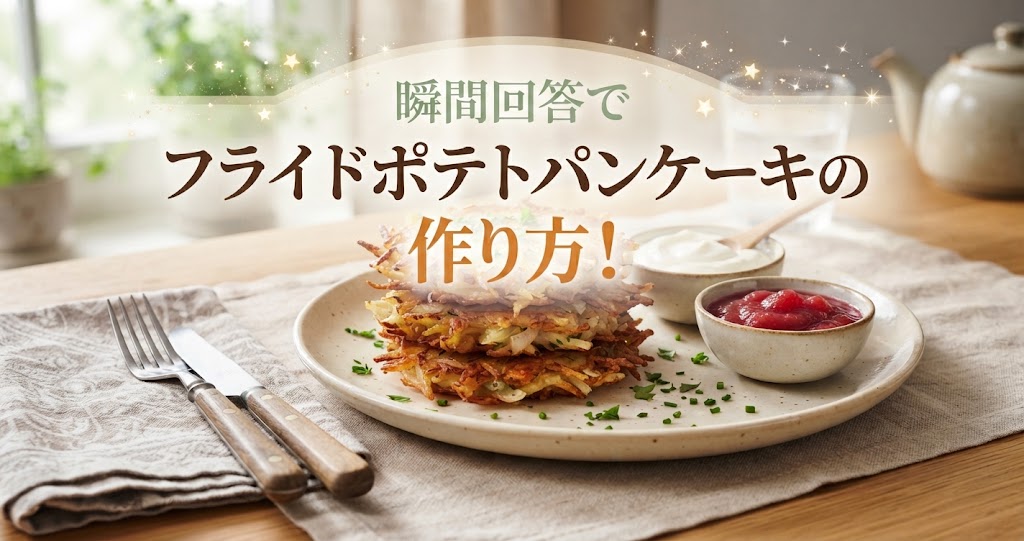 瞬間回答でフライドポテトパンケーキの作り方！