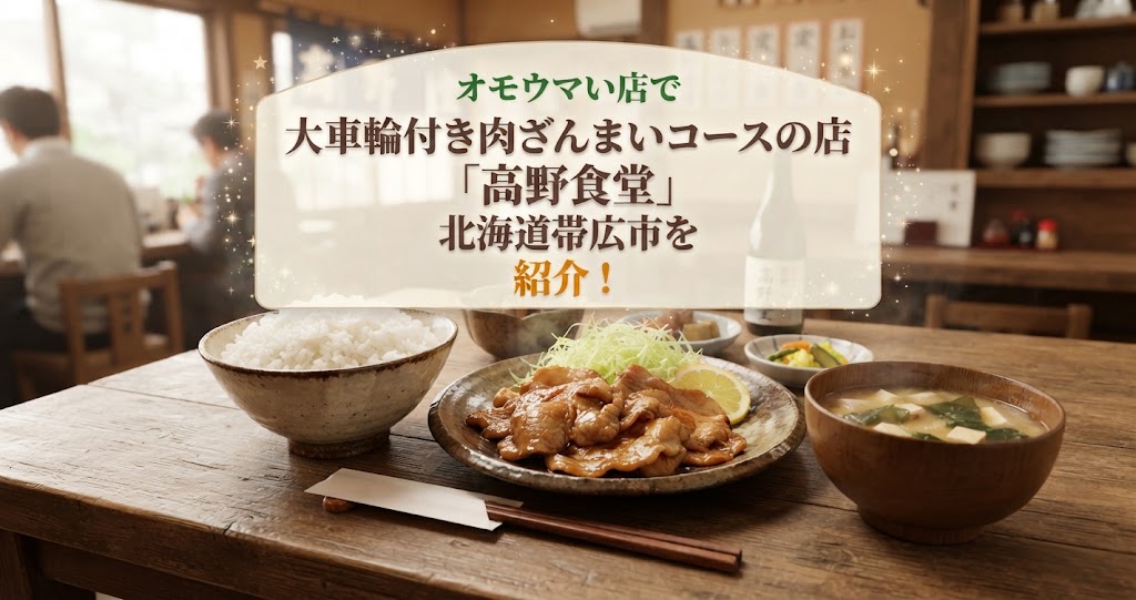 オモウマい店で大車輪付き肉ざんまいコースの店「高野食堂」北海道帯広市を紹介！