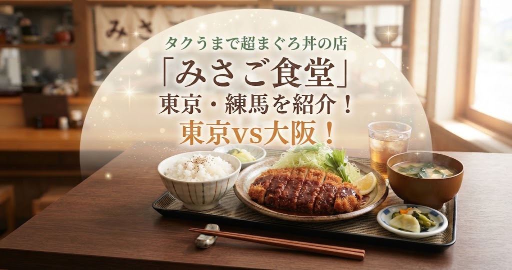 タクうまで超まぐろ丼の店「みさご食堂」東京・練馬を紹介！東京VS大阪！