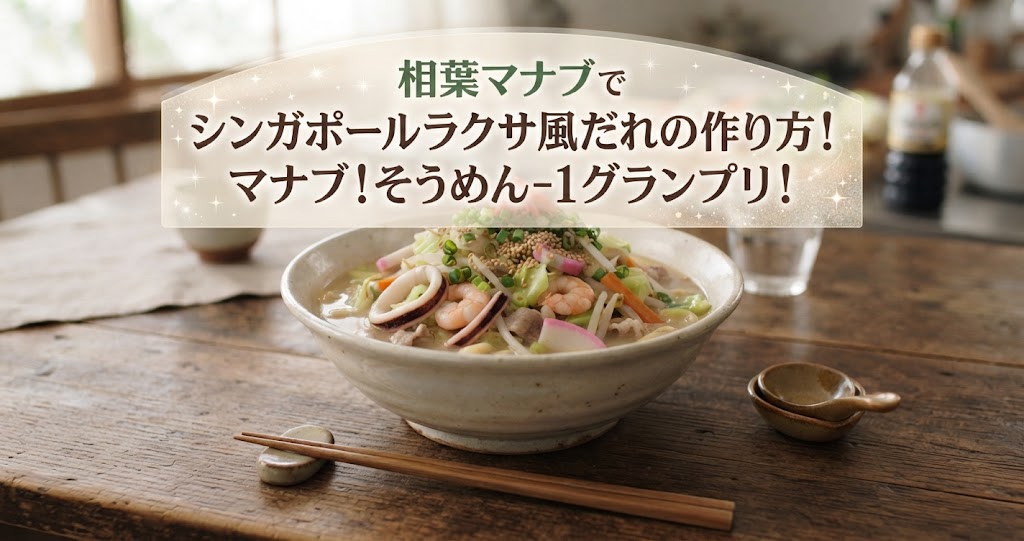 相葉マナブでシンガポールラクサ風だれの作り方！マナブ！そうめん-1グランプリ！