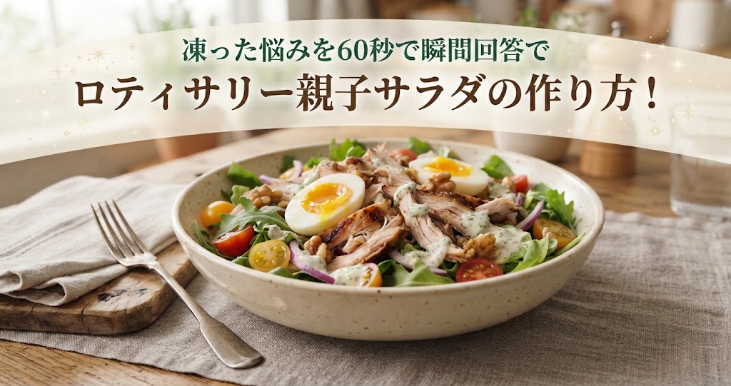 凍った悩みを60秒で瞬間回答でロティサリー親子サラダの作り方！