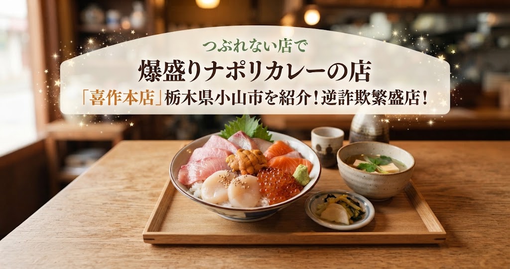 つぶれない店で爆盛りナポリカレーの店「喜作本店」栃木県小山市を紹介！逆詐欺繁盛店！