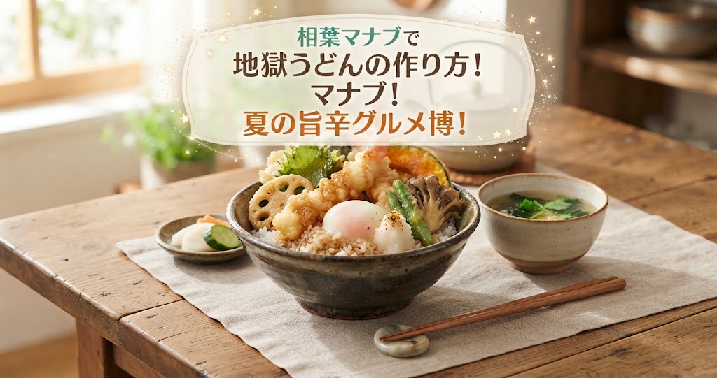 相葉マナブで地獄うどんの作り方!マナブ!夏の旨辛グルメ博!
