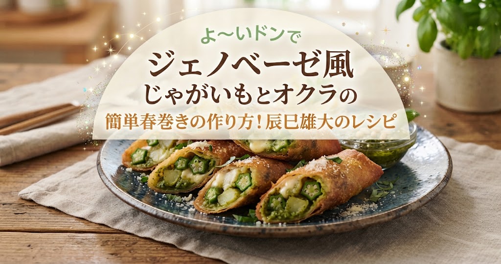 よ~いドンでジェノベーゼ風じゃがいもとオクラの簡単春巻きの作り方!辰巳雄大のレシピ