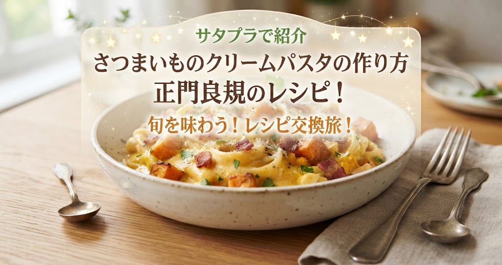 サタプラでさつまいものクリームパスタの作り方!正門良規のレシピ!旬を味わう!レシピ交換旅!