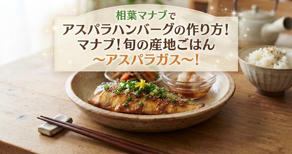 相葉マナブでアスパラハンバーグの作り方！マナブ！旬の産地ごはん〜アスパラガス〜！