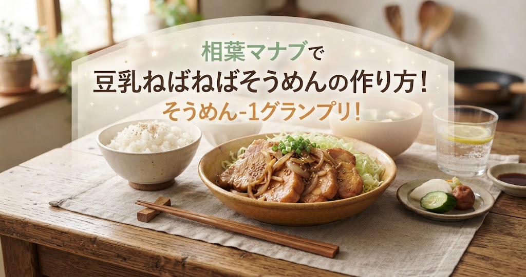 相葉マナブで豆乳ねばねばそうめんの作り方!そうめん-1グランプリ!